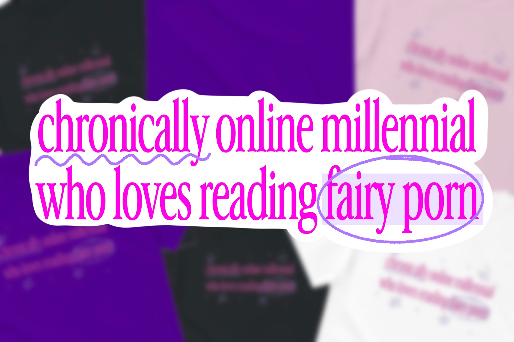 Chronically online millennial who loves reading... tshirt