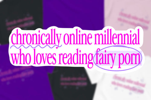 Chronically online millennial who loves reading... tshirt