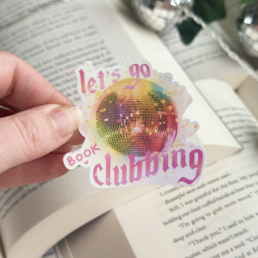 Book Clubbing Sticker