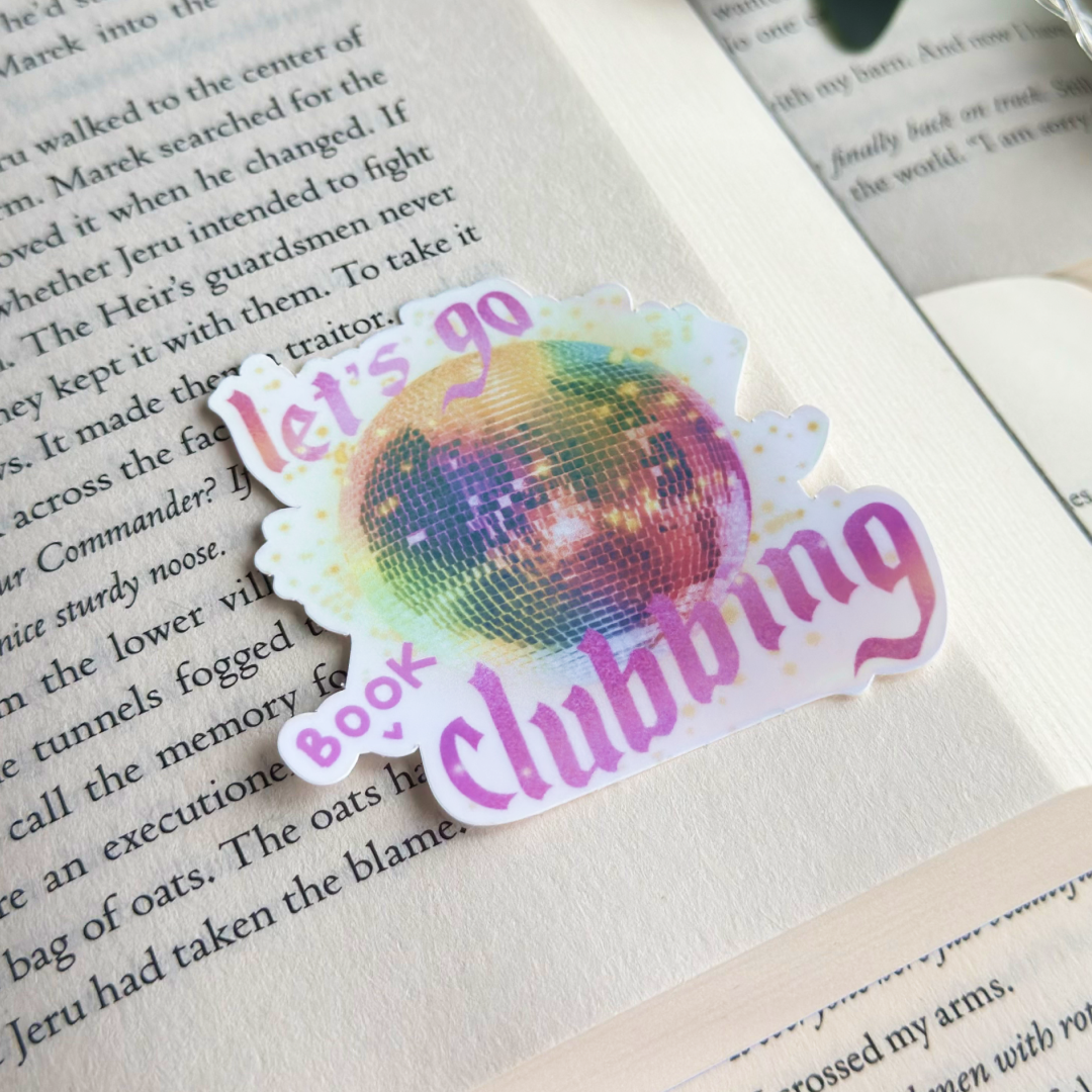 Book Clubbing Sticker