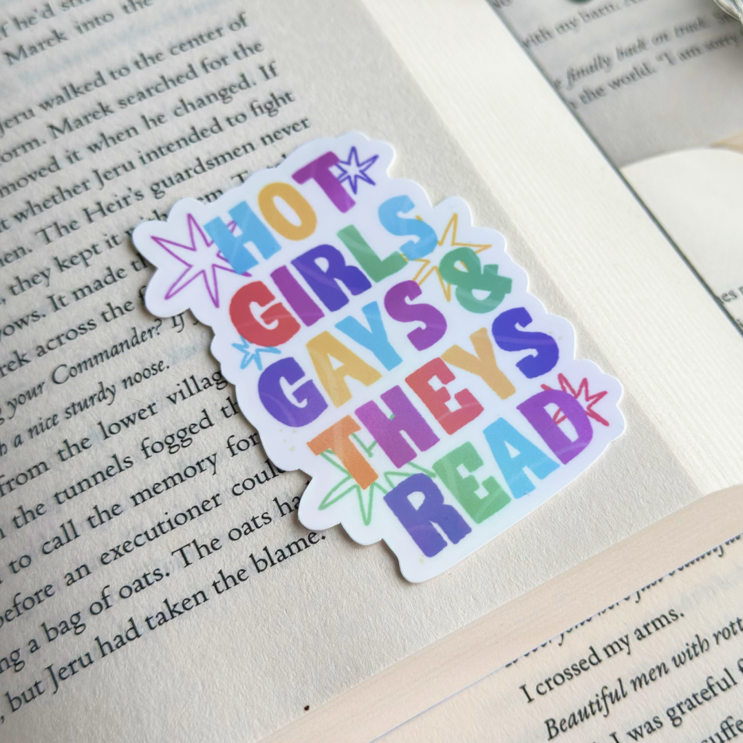 Hot Girls Gays They Read Sticker