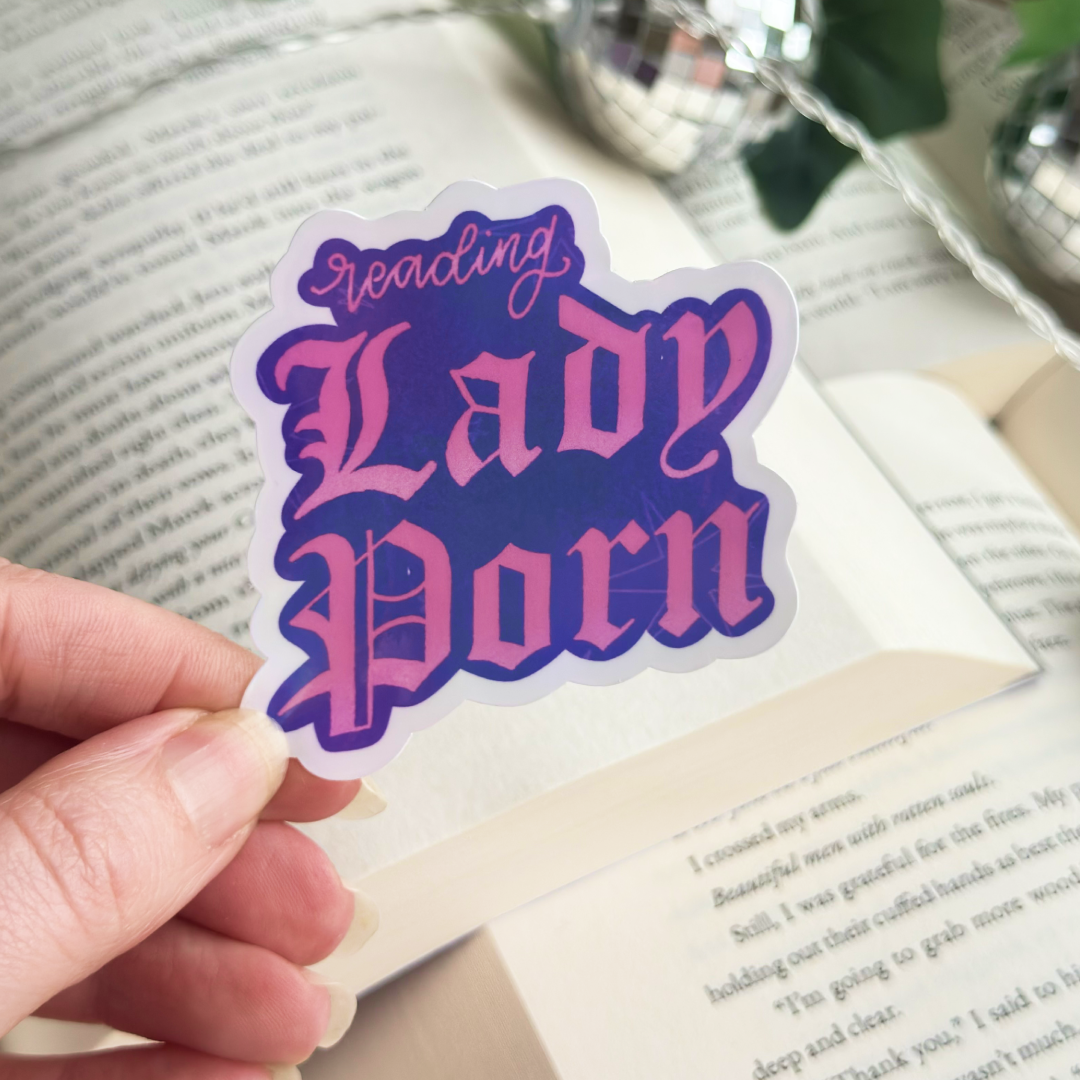 Reading Lady Porn Sticker