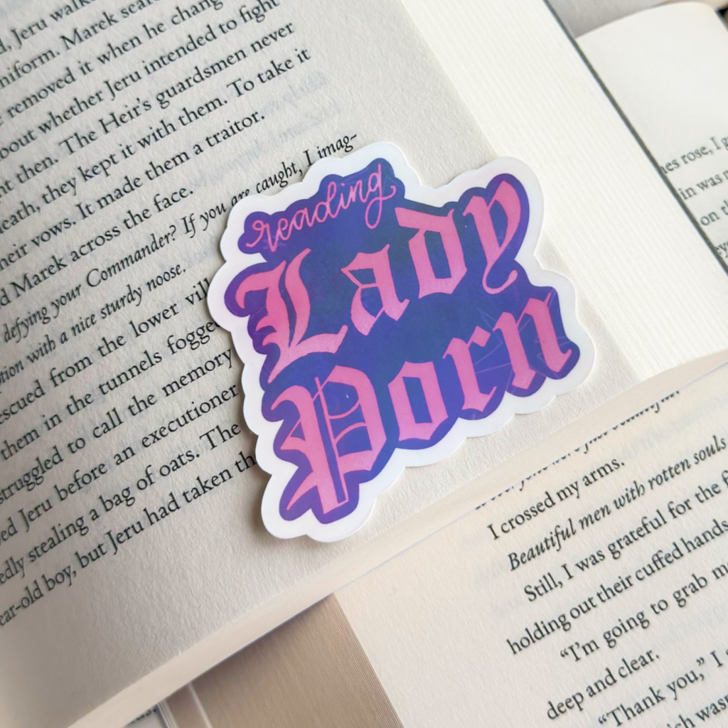 Reading Lady Porn Sticker