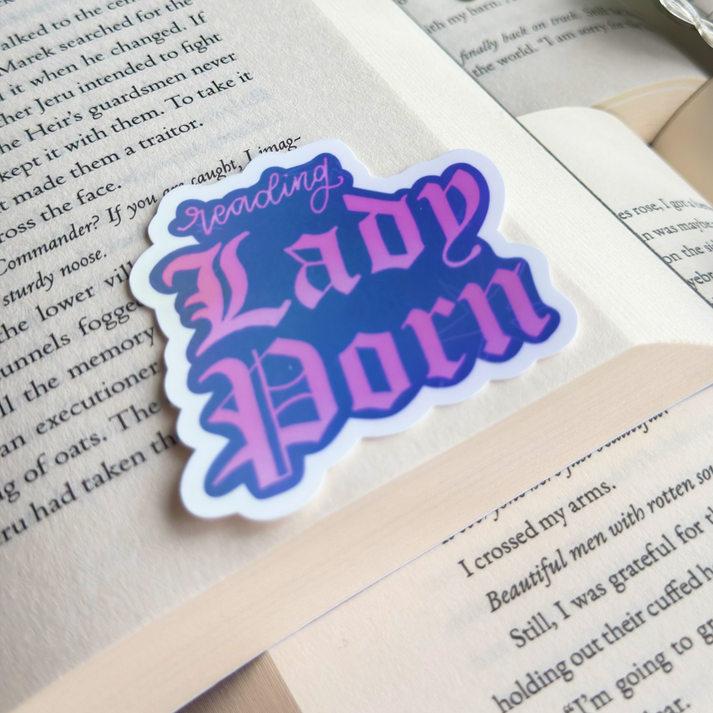 Reading Lady Porn Sticker